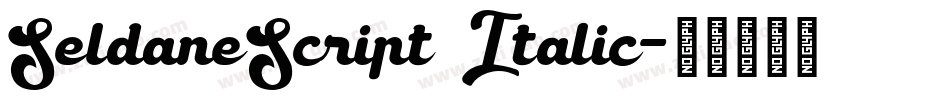 SeldaneScript Italic字体转换